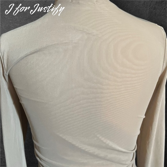 💝 J for Justify Long Sleeve Mesh High Neck Top - Picture 6 of 6